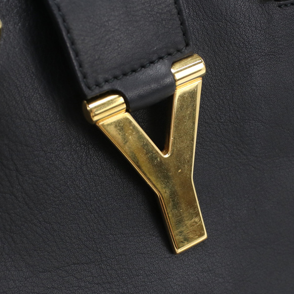 Saint Laurent Petit Cabas Y Line Handbag Leather Black - Picture 9 of 11